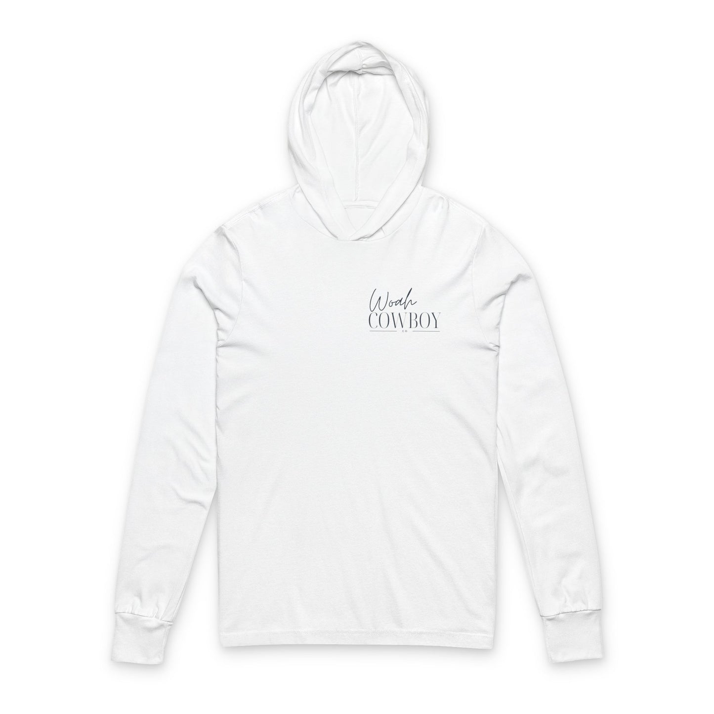 Western-Themed Unisex Hooded Long Sleeve Tee, Perfect for Rodeos and Casual Outings, Cowboy Style, Outdoor Events, Gift for Him or Her