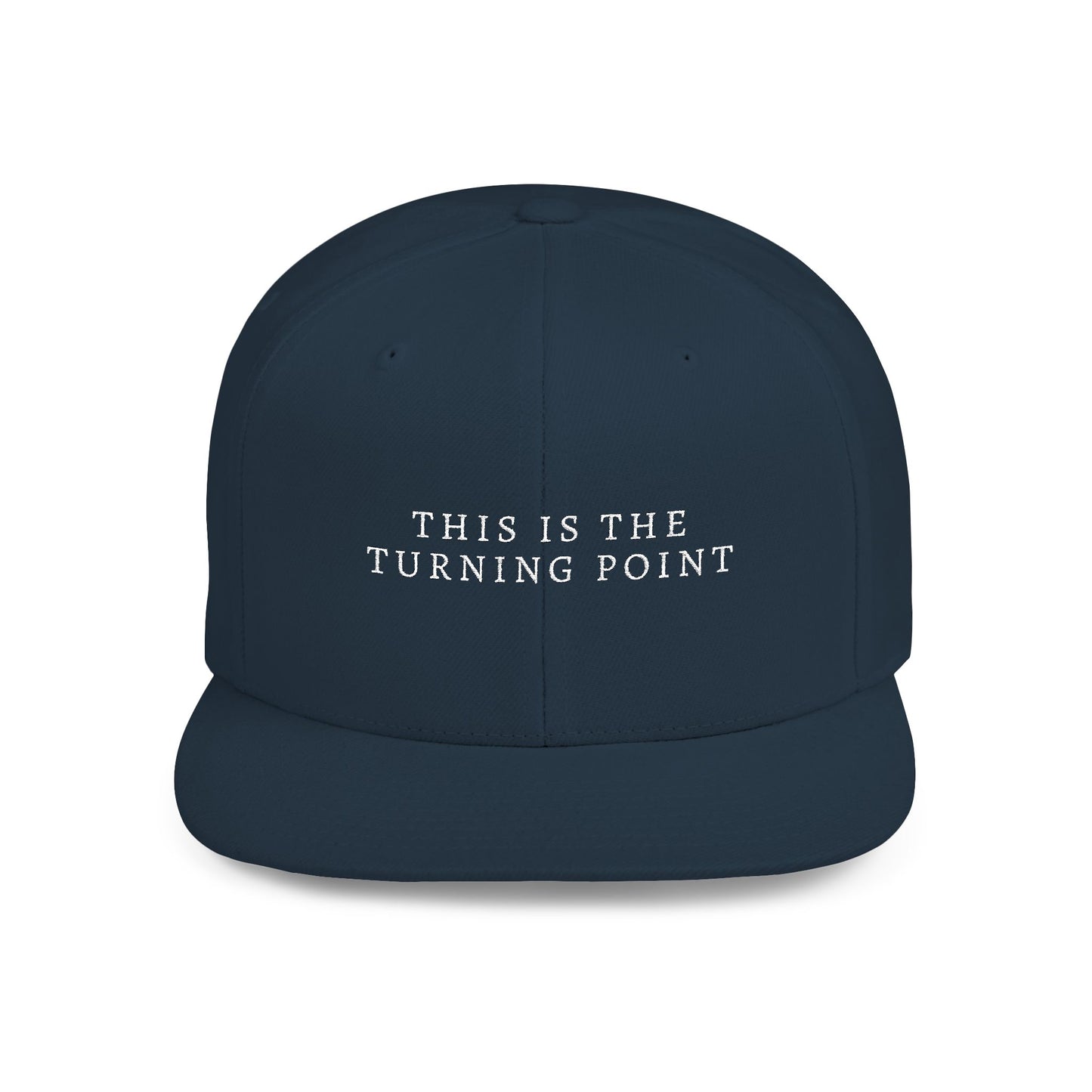 Camouflage Flat Bill Snapback Hat - This is the Turning Point, Stylish Cap for Outdoors, Fashion Statement, Gift for Him, Casual Wear
