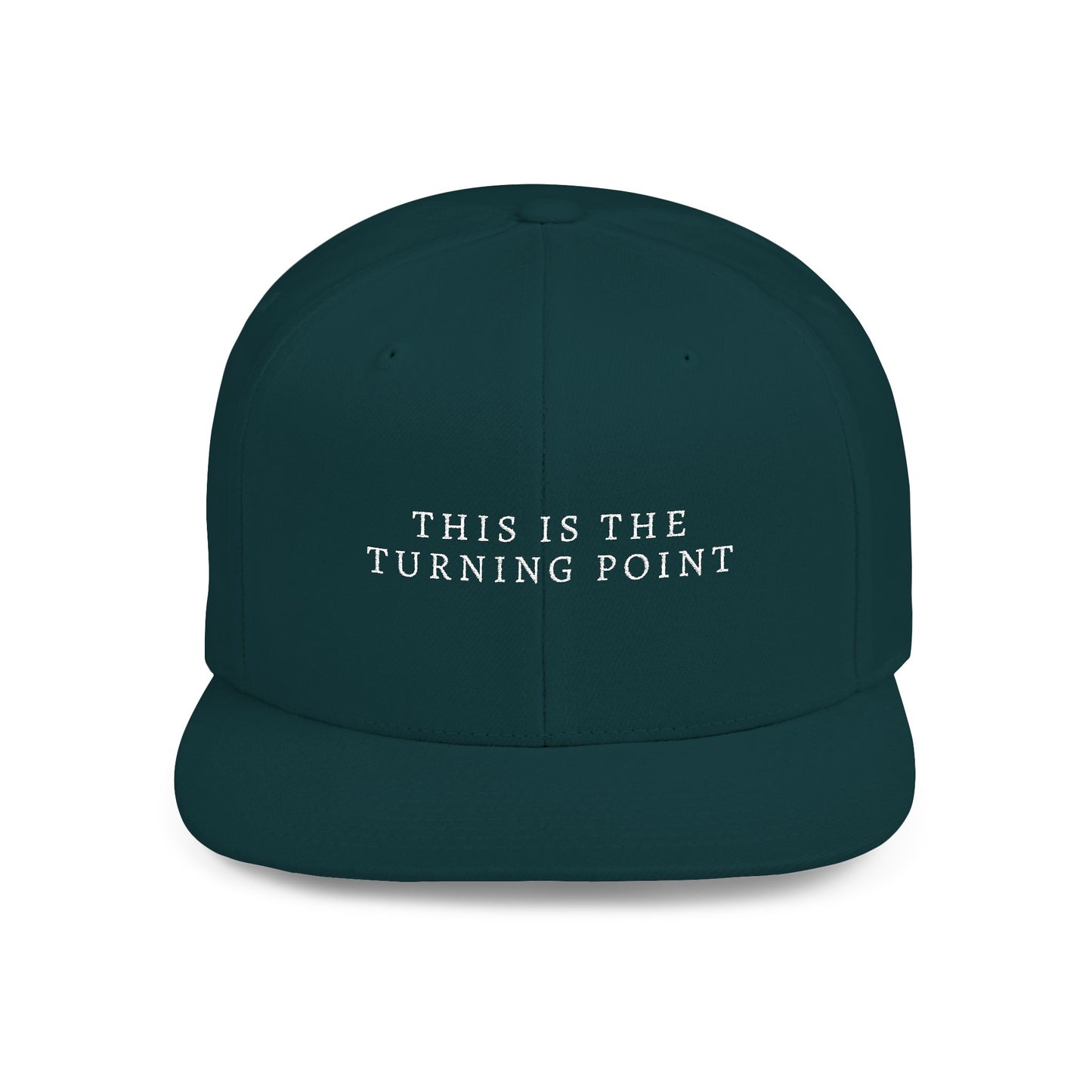 Camouflage Flat Bill Snapback Hat - This is the Turning Point, Stylish Cap for Outdoors, Fashion Statement, Gift for Him, Casual Wear