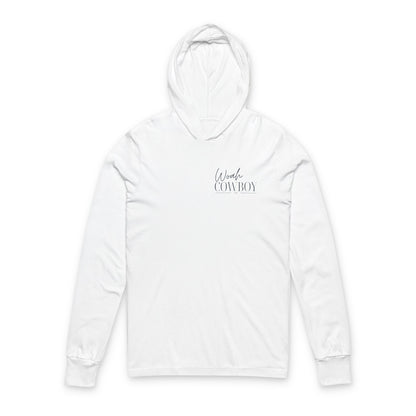 Western-Themed Unisex Hooded Long Sleeve Tee, Perfect for Rodeos and Casual Outings, Cowboy Style, Outdoor Events, Gift for Him or Her
