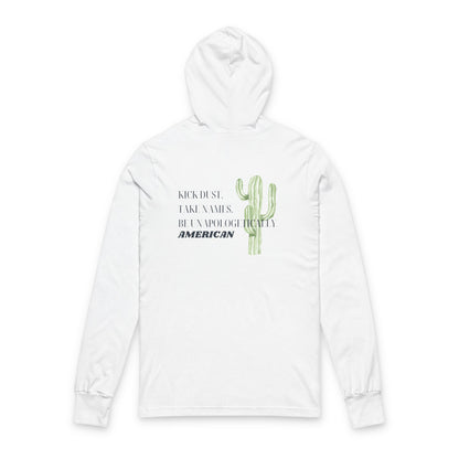 Western-Themed Unisex Hooded Long Sleeve Tee, Perfect for Rodeos and Casual Outings, Cowboy Style, Outdoor Events, Gift for Him or Her