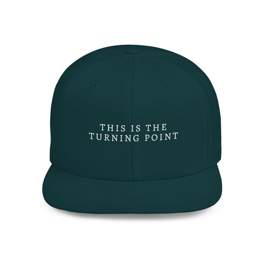 Camouflage Flat Bill Snapback Hat - This is the Turning Point, Stylish Cap for Outdoors, Fashion Statement, Gift for Him, Casual Wear